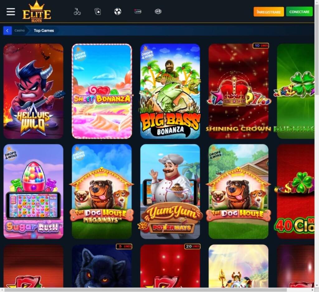 Elite Slots Prezentarea pe Desktop 1