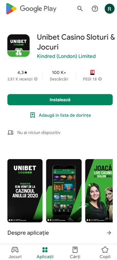 unibet-cazino-aplicatie-android